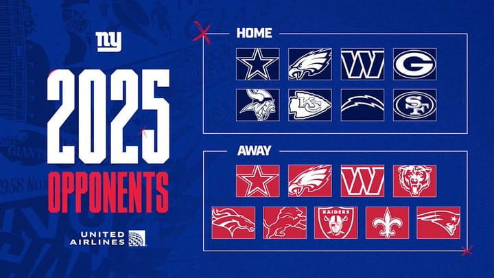 NY Giants Schedule Leaks